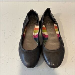 Dark gray Coach  leather Ballet Flats